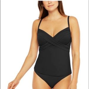 NWOT La Blanca Underwire Wrap Tankini Top SZ 6